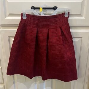 Elegant Textured Red Skirt